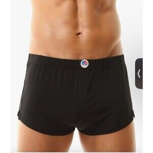 TADUANO Men's Swim Trunks Black S Elastic Waist